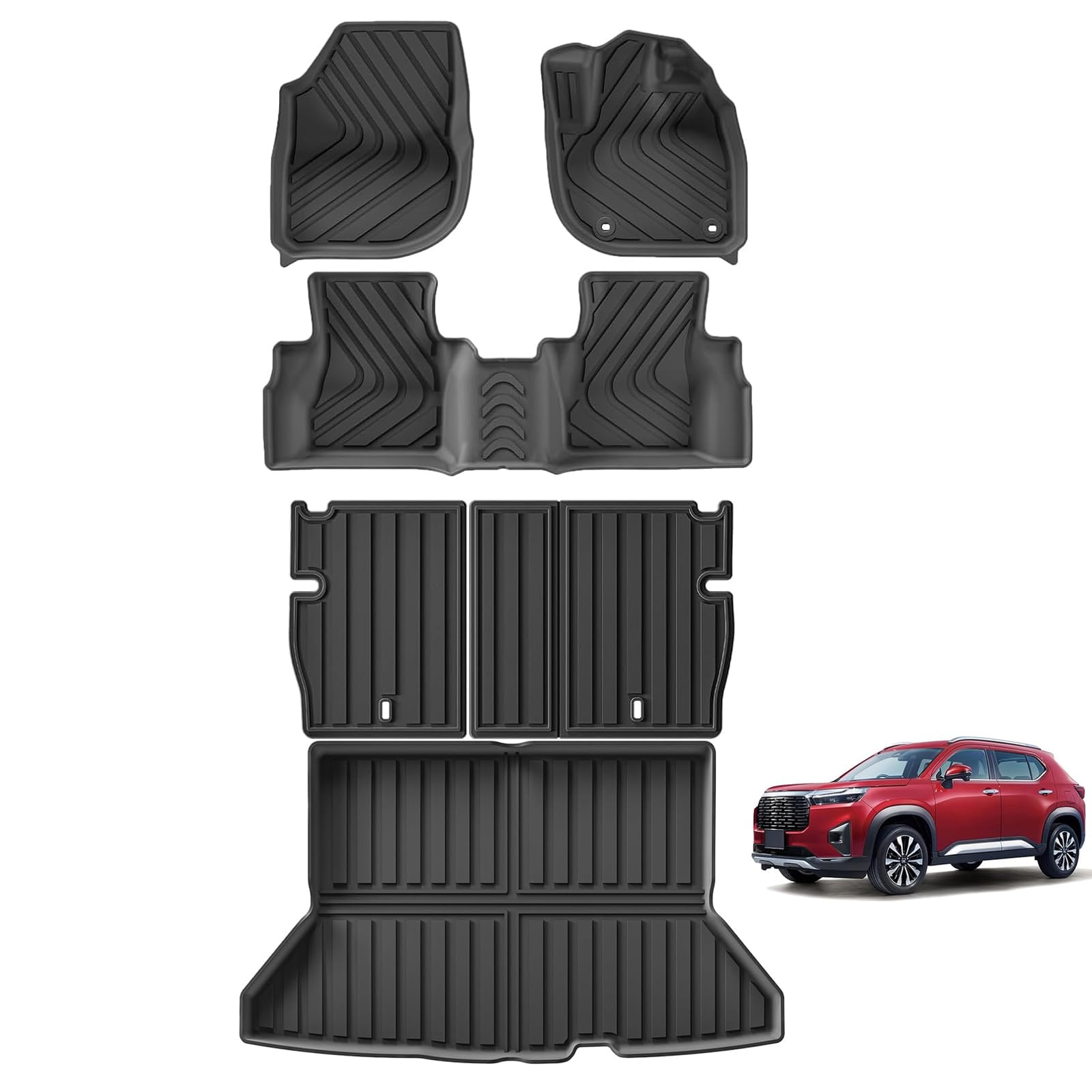 Amazon | LUCKEASY ホンダ WR-V WRV 専用 3Dフロアマット+背もたれ